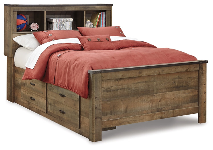 Trinell  Bookcase Bed With 2 Storage Drawers