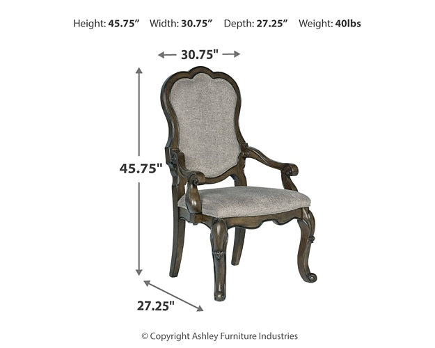 Maylee Dining UPH Arm Chair (2/CN)