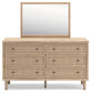 Cielden Full Panel Bed with Mirrored Dresser and 2 Nightstands