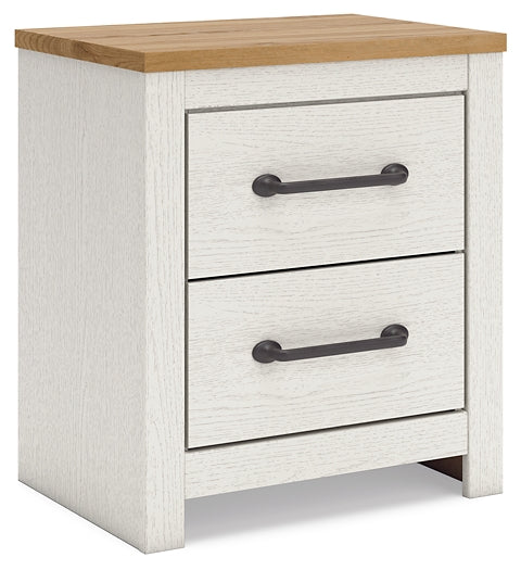 Linnocreek Twin Panel Bed with Nightstand