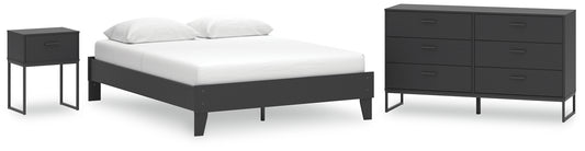 Socalle Queen Platform Bed with Dresser and Nightstand