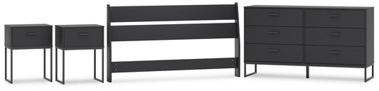 Socalle Queen Panel Headboard with Dresser and 2 Nightstands