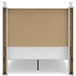 Mollviney Full Panel Headboard with Mirrored Dresser, Chest and Nightstand