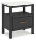 Cadmori Full Upholstered Bed with Mirrored Dresser, Chest and Nightstand