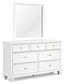 Fortman Twin Panel Bed with Mirrored Dresser and Nightstand