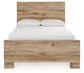 Hyanna Full Panel Bed with Storage with Mirrored Dresser, Chest and 2 Nightstands